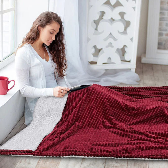 Μονή 160x220εκ. Wine Red Μονή 160x220εκ. Wine Red