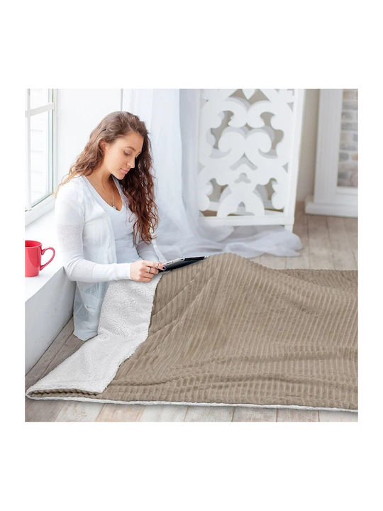 Κουβέρτα Γούνινη Υπέρδιπλη 220x240εκ. Γκρεζ Taupe