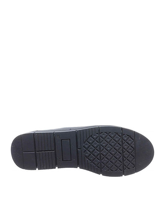 18604 Anatomische Damen Slip-Ons Leder Schwarz