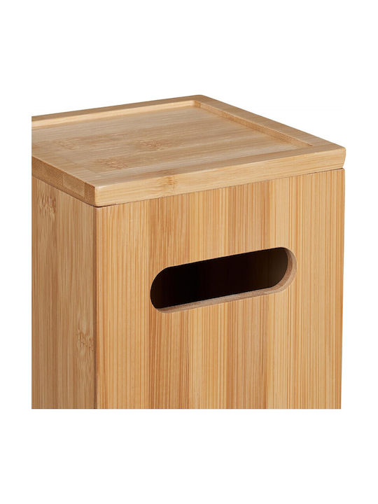 Relaxdays An der Wand montiert Badezimmer-Accessoire-Set Bamboo Beige
