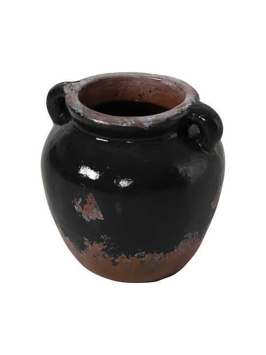 HomeMarkt Decorative Vase Black 24x18x23cm