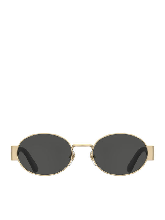 Moschino Unisex Γυαλιά Ηλίου με Χρυσό Μεταλλικό Σκελετό και Γκρι Φακό MOS185/S 000/IR