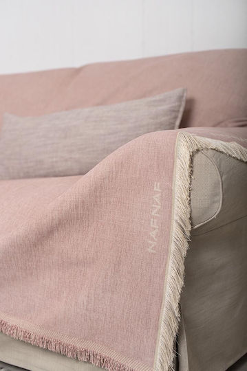 Naf Naf Highline Sofa Throw 2 Seater Chenille 180x250cm Powder