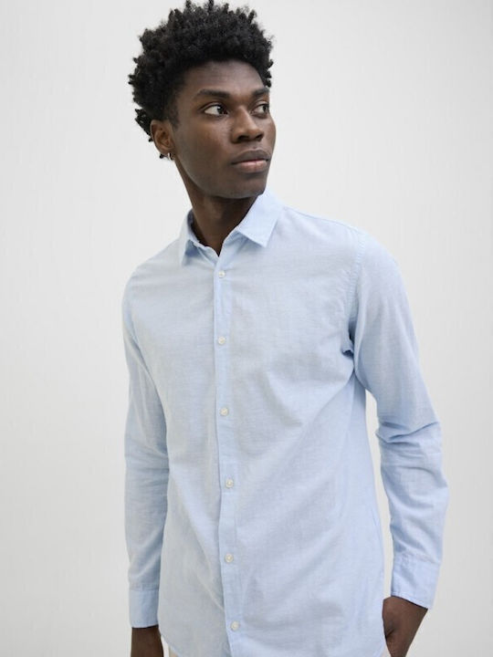 Дълъг ръкав Памучен Риза Chambray Blue