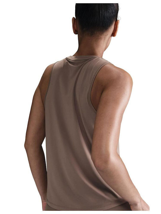 One Classic Women's Blouse Sleeveless Brown