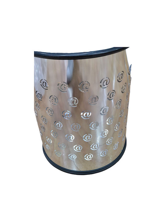 Metall Büromülleimer Silber 28x28x30cm
