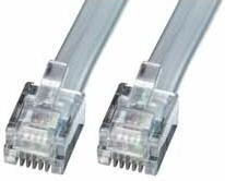 Lindy Flat Telephone Cable RJ11 6P4C 15m (34227)