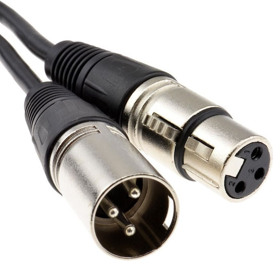 Andowl Cable XLR male - XLR female Μαύρο 5m (Q-HD995)