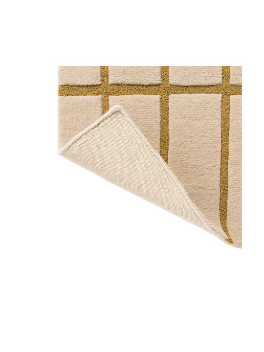 Marimekko Tiiliskivi 132906 Handgefertigt Teppich Rechteckig Synthetisch,Polyester/Cotton/Leather Bronze Yellow