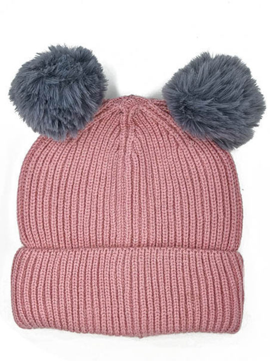 Kids Beanie Knitted Beige