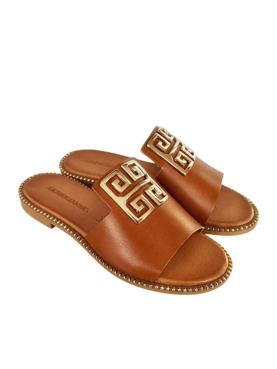 Sandale Casual Damă Din Piele Tabac Maro