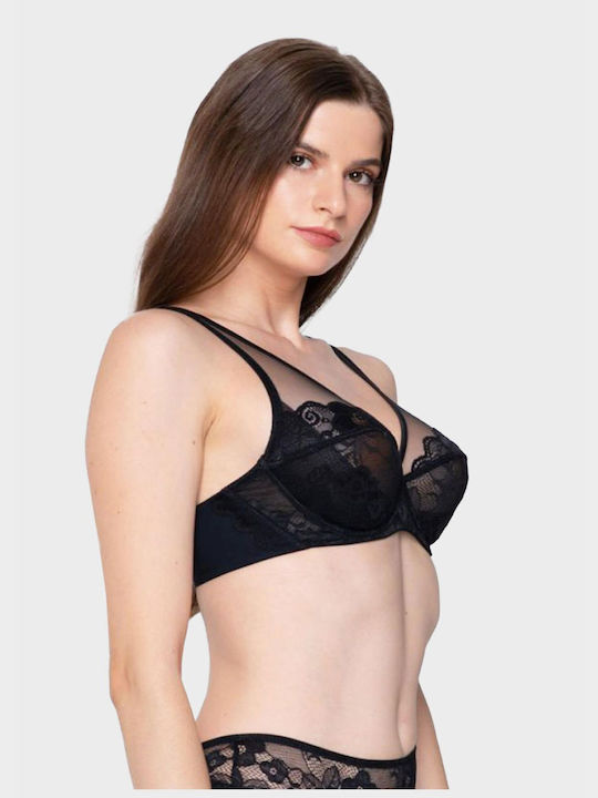 Luna Pandora Balconette Balconette Bra Black