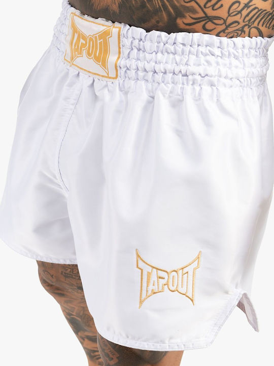 Muay Thai Kick Boxing Shorts Tapout Zorrey White Gold