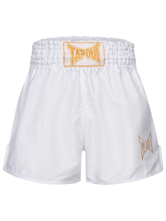 Muay Thai Kick Boxing Shorts Tapout Zorrey White Gold