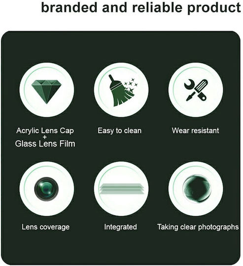 Camera Protection Tempered Glass Black for the Samsung Galaxy S25 5G