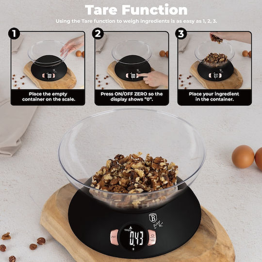 Berlinger Haus Digital Kitchen Scale with Bucket up to 5kg Black