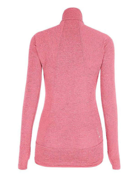 Pedroc Pl R Fz Fleece Γυναικεία Ζακέτα με Φερμουάρ σε Ροζ Χρώμα