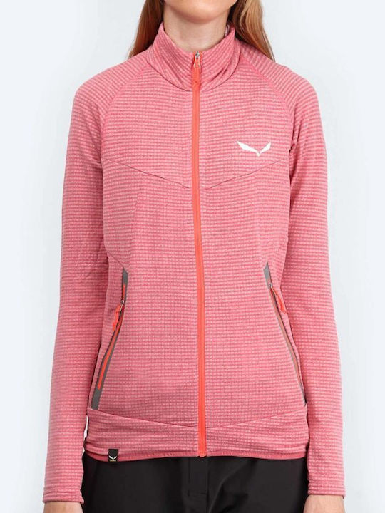 Pedroc Pl R Fz Fleece Γυναικεία Ζακέτα με Φερμουάρ σε Ροζ Χρώμα