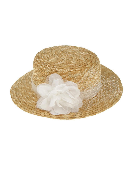 Designer's Cat Kids' Hat Straw Beige