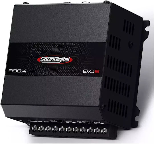 SounDigital Ενισχυτής Αυτοκινήτου Sd800.4 Evo6 4 Καναλιών (Κλάση D)