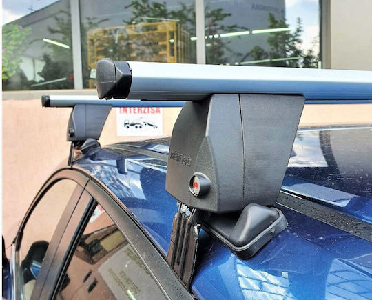 Menabo Bare De Acoperiș Din Aluminiu 137 Cm Pentru Mazda 3 4D 2019+ Set Cu Picioare Argintii