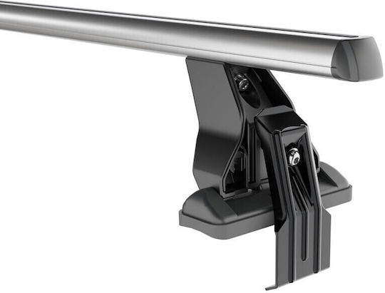 Menabo Bare De Acoperiș Din Aluminiu 130 Cm Pentru Volvo S60 4D 2014-2018 Set Cu Picioare Argintii