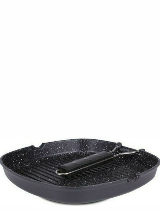 Muhler Grill aus Druckguss-Aluminium mit Steinbeschichtung 24cm