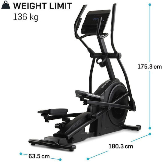 NordicTrack Airglide LE Electromagnetic Cross Trainer with Plate Weight 7kg for Maximum Weight 135kg