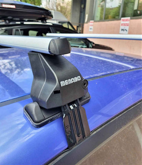 Menabo Bare De Acoperiș Din Aluminiu 130 Cm Pentru BMW X6 5D 2014+ Set Cu Picioare Argintii