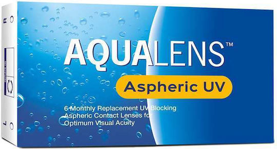 Meyers Aqualens Aspheric UV 6 Monthly Contact Lenses Hydrogel with UV Protection