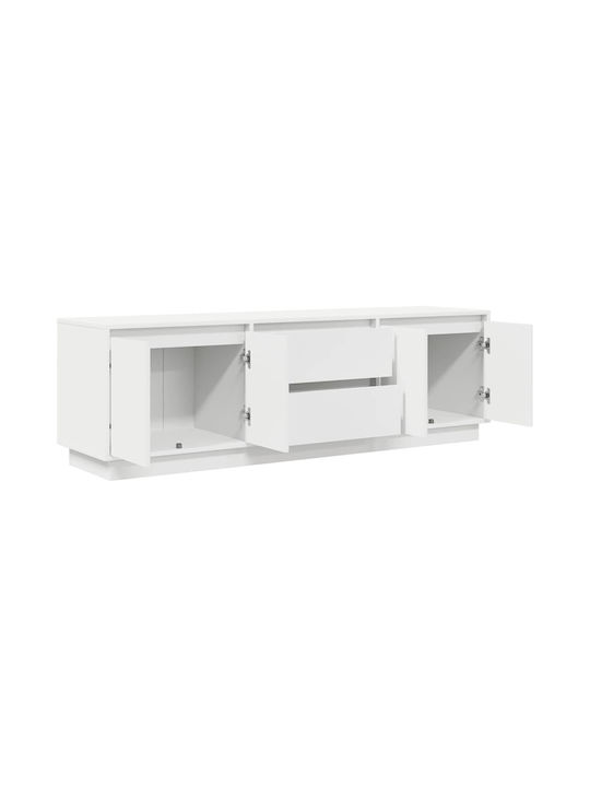 TV-Ständer mit LED-Beleuchtung Weiß M160.5xT41xH50cm