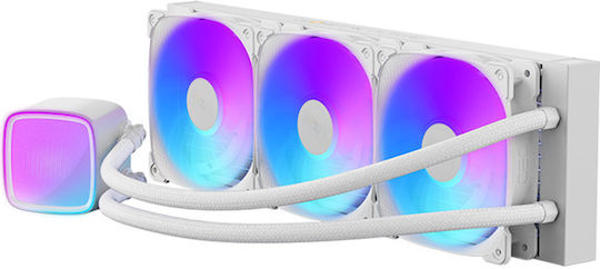 Geometric Future Eskimo Pro 36 Water Cooling System AIO CPU With 3 Fans 120mm And ARGB Lighting White