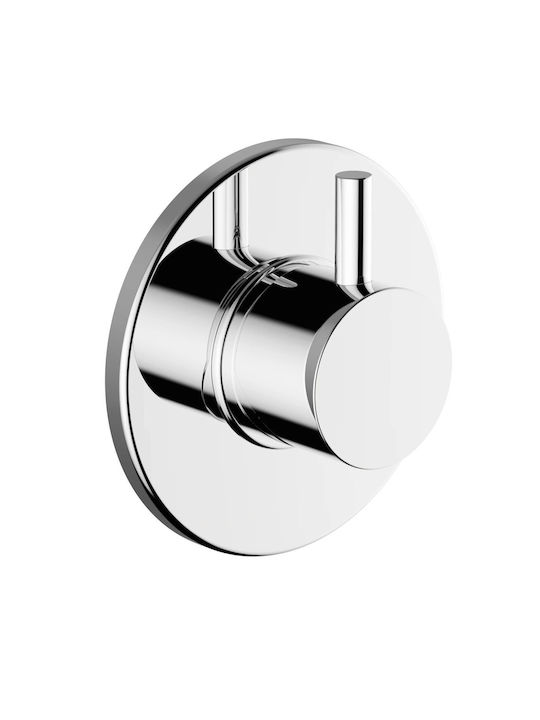 Ottone Meloda Thermostatics for Shower 2 Exits Silver
