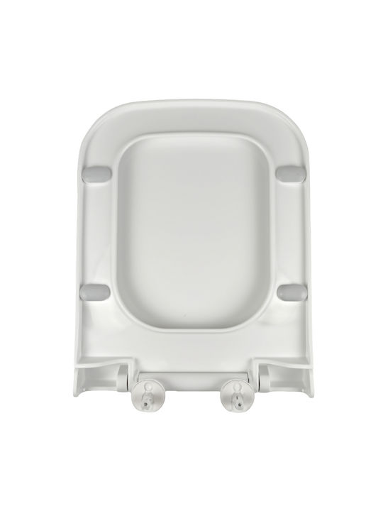 Elvit Καπάκι Λεκάνης Slim Soft Close Πλαστικό 40-45x34cm Λευκό