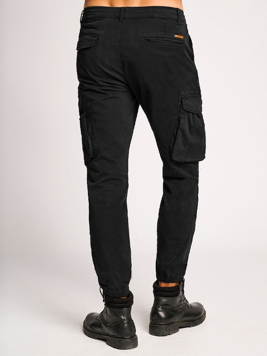 Felix Trousers Cargo in Loose Fit Black