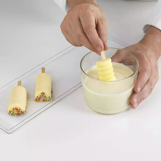 Silikomart Mini Tango GEL04 Φόρμα Ζαχαροπλαστικής Παγωτού/Γρανίτας από Σιλικόνη 4 Θέσεων 6.7x3.3x2.2εκ.