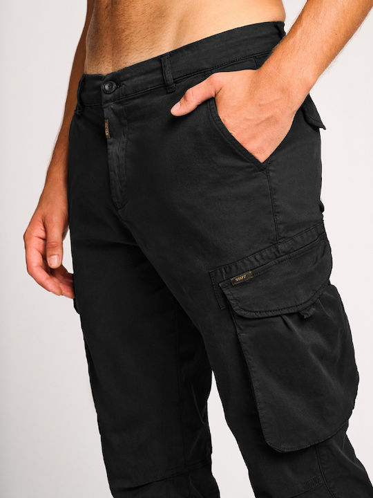 Felix Trousers Cargo in Loose Fit Black