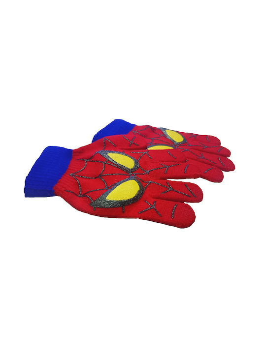 Γάντια Παιδικά Μάλλινα Κόκκινο Μπλέ Spiderman 15εκ 4-10 Ετών Tatu Moyo