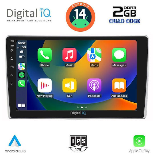 Digital IQ Ηχοσύστημα Αυτοκινήτου για Alfa Romeo Mito 2008-2018 (Bluetooth/USB/AUX/WiFi/GPS/Apple-Carplay/Android-Auto) με Οθόνη Αφής 9"