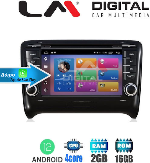 LM Digital Ηχοσύστημα Αυτοκινήτου για Audi TT / TT (8J) 2007-2015 (Bluetooth/USB/WiFi/GPS/Apple-Carplay/Android-Auto) με Οθόνη Αφής 7"