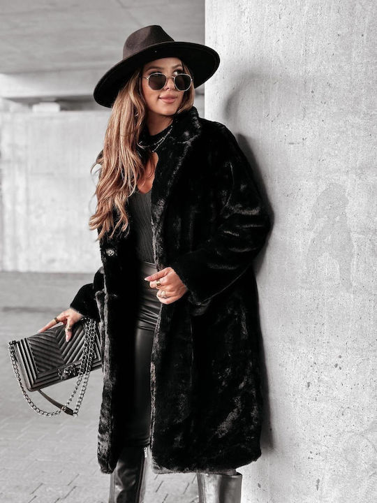 Women's Long Fur Black