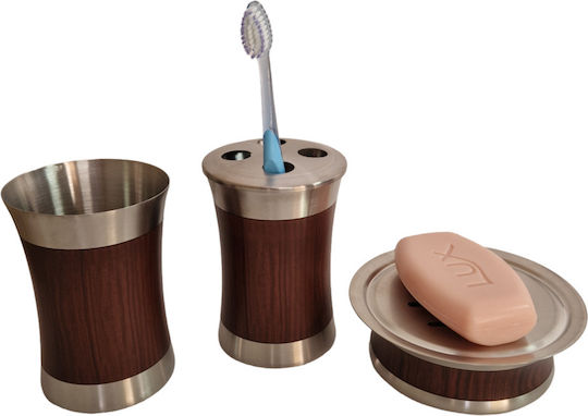 Badezimmerzubehör-Set Inox Silber