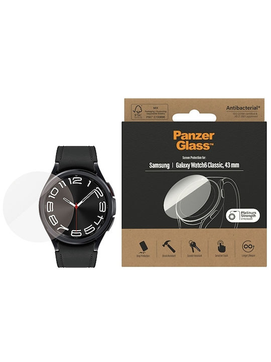 PanzerGlass Antibacterial Screen Protector for the Galaxy Watch6 Classic 43mm 1pcs 3685