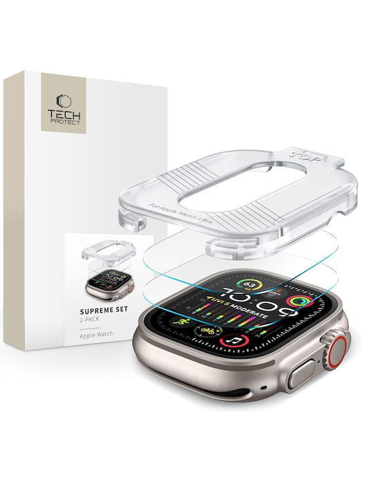 Gehärtetes Glas Tech-protect Supreme Set 2er-Pack Apple Watch Ultra 1 / 2 49 mm Klar