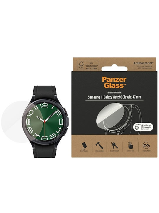 PanzerGlass Antibacterial Displayschutzfolie für das Galaxy Watch6 Classic 47mm 1Stück 3684
