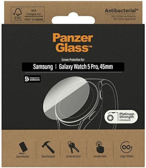 PanzerGlass Antibacterial Screen Protector for the Galaxy Watch 5 Pro 45mm 1pcs 3676