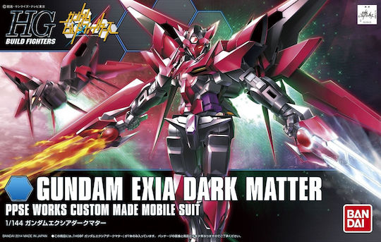 Namco - Bandai Gundam HGBF Gundam Exia Dark Matter Фигура За Действие Височина 13см Мащаб 1:144