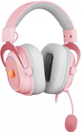 Redragon H510 Zeus-X RGB Over Ear Gaming Headset με σύνδεση USB Ροζ