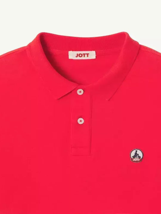 Just Over The Top Polo Blouse Fire Red