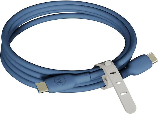 Motorola USB 2.0 Cable USB-C male - USB-C 100W Μπλε 2m SJCS0CCB20ET1-EU-BL